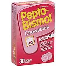 I will take 2 pepto chewables when i do this since salads are more risky. Pepto Bismol Cherry Chewable Tablets Reviews Viewpoints Com