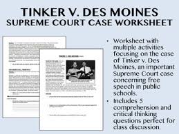 Tinker Vs Des Moines Worksheets Teaching Resources Tpt