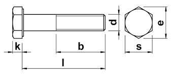 Hex Head Bolts Iso 4014 Din 931 M24 In A2 Stainless Steel