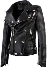 New Carmonoudi 2018 Women Real Sheepskin Punk Rock Leather Jacket Real Rivet Motorcycle Biker Motorcycle Jacket Women Leather Jackets Women Real Leather Jacket