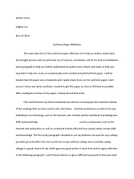 How to write a reflective paper and format it correctly. Reflection Of The Informative Synthesis Www Colejobs Es