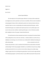 It is important to actively and directly connect concepts from class to your personal or experiential reflection. Reflection Of The Informative Synthesis Www Colejobs Es