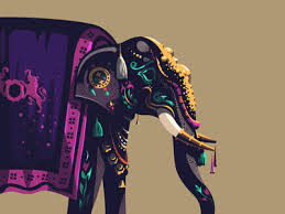 Decorated Animals 02 Elephant Arjuna Elephant Illustration Indian Illustration Illustration