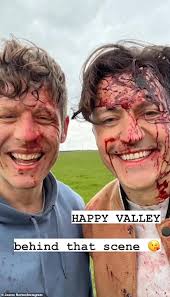 James Norton sports blooded make-up as he shares behind the scenes snaps  from Happy Valley finale