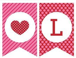 Moldes de letras maiúsculas e minúsculas, letras para imprimir. Banderines Para San Valentin Dale Detalles Nerdy Valentines Birthday Banner Template Valentines Diy