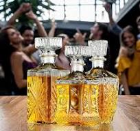 Amazon.com | Whiskey Decanter Set of 3, Premium Crystal ...