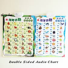 Us 15 7 Audio Bilingual Animals Flip Chart Double Sided English Chinese Early Education Wall Chart 16 5x22in Classroom Supplies In Flip Chart From