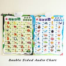 Us 15 7 Audio Bilingual Animals Flip Chart Double Sided English Chinese Early Education Wall Chart 16 5x22in Classroom Supplies In Flip Chart From