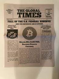 How has the investment performed over. Lynx Art Collection On Twitter Introducing The Global Times Bitcoin Newspaper From The Year 2044 We Made This Novelty Piece As A Fun Futuristic Paper It S An Actual Physical Newspaper With Our