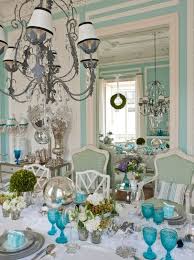 Tiffany style reading floor lamp w12h64 inch (led bulb included) sea blue stained glass crystal bead dragonfly lampshade antique lighting arched base s147 werfactory lamps living room bedroom gifts. Glamorous Home Inspired By This Holiday Table Settings House Styles Pastel House
