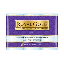 Royal gold luxurious kitchen towel (60s x 6rolls) free premier sanitizing wipes (1 x 10s) kl & selangor delivery only. Royal Gold Kitchen Towel 6 Roll Buy Online At Thulo Com At Best Price In Nepal