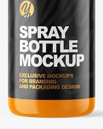 Download Glossy Spray Bottle Mockup In Bottle Mockups On Yellow Images Object Mockups PSD Mockup Templates