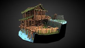 This Is A Diorama Made For An Exam At Dae Blacksmithing 3d Model Rice Terraces