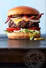 Guy Fieri S Cheddar Bacon Burger Recipe People Bacon Burger Recipes Classic Burger Recipes Bacon Burger