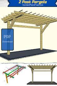 2 Post Cantilevered Pergola Plans In 2021 Pergola Pergola Plans Free Pergola Plans