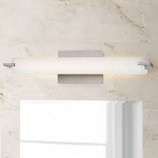 Illuminate your bathroom with bathroom lighting, fittings and fixtures at toolstation. Tube Brushed Nickel Led Bathroom Light Vertical Or Horizontal Mount P5044 084 L Destination Lighting