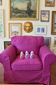 Great Tutorial How To Dye Ikea Ektorp Slipcovers Fuchsia Painting Fabric Furniture Ikea Couch Ektorp Sofa Cover