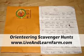 Orienteering Scavenger Hunts Using A Map And Compass Live And Learn Farm Scavenger Hunt Scout Activities Scavenger Hunt For Kids
