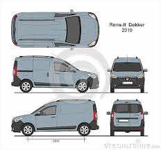 Renault Dokker Cargo Delivery Van 2019 Black Bampers Detailed Template Design Production Vehicle Wraps Scale 1 To 10 Car Wrap Vehicles Renault