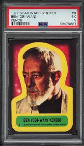 1977 Topps Star Wars Stickers Ben Obi-Wan Kenobi #9 PSA 5 EX