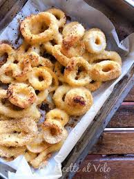 Tantacoli di totano gigante del pacifico, ricette con tentacoli di totano. Anelli Di Totano Al Forno Impanati Ricette Al Volo