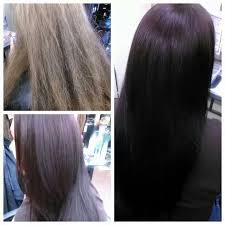 Before Top Left After Dark Brown With Violet Undertones Hair Hair Styles Long Hair Styles