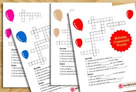 I purchased the rights for you to make paper copies of these worksheets, but you may not save these files to electronic devices or sell them in any form. Printable Birthday Crossword Puzzle Game For Kids