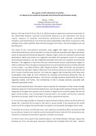During the preparation of a speech, one needs to have a creative hook that will grab the audience's attention. Pdf All A Game Of Self Referential Circularity A Critique Of An Empirical Corporate Environmental Performance Study