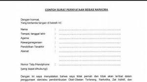 Bagaiamana cara membuatnya dan contoh surat cerai untuk contoh surat perceraian secara kekeluargaan. Contoh Surat Pernyataan Bebas Narkoba Untuk Syarat Cpns Kemenag 2019 Ini Draft Dan Link Pdf Nya Tribun Jatim