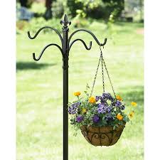 Bird Feeder Pole System Lowes 84 In Black Metal Traditional Shepherds Hook Lowes Com In 2020 Hanging Basket Hooks Shepherds Hook Hanging Flowers