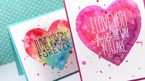 Folded paper hearts are great for valentine's day decorations or cute gifts for loved ones. Masked Watercolor Heart Cards Make A Card Monday 270 Kwernerdesign Blog