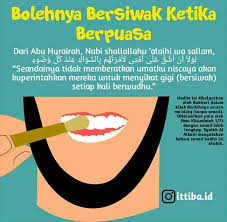 Ini karena siwak basah dan kering tidak memiliki rasa yang kuat seperti odol. Bolehnya Bersiwak Dan Sikat Gigi Saat Berpuasa Foto Dakwah