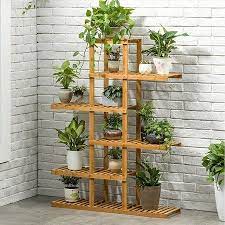 Magshion Wooden Flower Stands Plant Display Rack Choose 6 Shelves Walmart Com House Plants Decor Outdoor Shelves Diy Plant Stand
