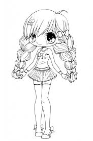 How to make coloring pages to print? Images Of Cute Anime Girl Drawing Easy For Kids