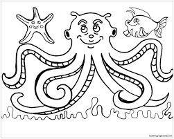 Female octopus lay about 200,000 eggs. Octopus And Fish Coloring Pages Fish Coloring Pages Coloring Pages For Kids And Adults