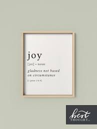 Joy Print Definition Print Fruit Of The Spirit Fruits Of Etsy In 2020 Bible Verse Prints Weird Words Definition Prints