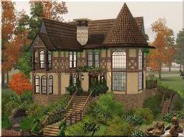 The bottom half of the house has an original brick foundation and built upward using a wooden exterior. Visty6 Victorian House 2 Sims House Sims House Plans Victorian Homes