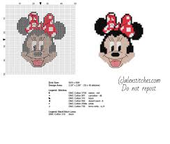 Aida 14, white 150w x 94h stitches size: Minnie Mouse Embroidery Designs Free