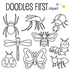This Clipart Set Includes The 9 X Insect Outlines Each Clipart Illustration Is Included Separately As A High Resolution Png File Clip Art Free Clip Art Art Hub