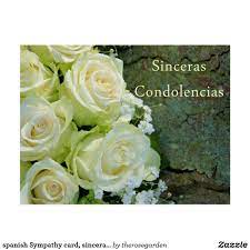 Spanish Sympathy Card Sinceras Condolencias Postcard Zazzle Com In 2021 Sympathy Wishes Sympathy Roses Celebration Of Life