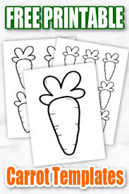 Teach your kids about carrots and the color of carrots with our coloring pages. Free Printable Large Medium And Small Carrot Templates