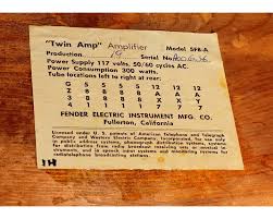 the tube chart of a much sought after 1959 tweed twin amp