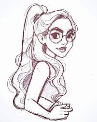 Easy drawing ideas for cool things to draw when you are bored. Drawing Pretty Girl Drawing Easy Cute