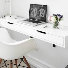Wood office desk, farmhouse rustic office furniture. Best Wall Mounted Desk Designs For Small Homes