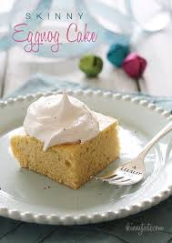Skinny Eggnog Cake Recipe Eggnog Cake Desserts Dessert Recipes