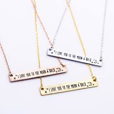I Love You To The Moon Back Gold Plated Necklace Love Cute Etsy In 2020 Friend Necklaces Back Necklace Bff Necklaces
