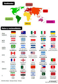 En las tablas de abajo, la columna país contiene los nombres de cada país como es comúnmente usado en. Aprende Vocabulario De Paises Y Nacionalidades De Donde Eres Tu Vocabulario Espanol Nacionalidades En Ingles Aprender Espanol