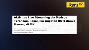 Rcti live stream 24 jam hd 1080p. Gugatan Rcti Dan Inews Ke Mk Soal Live Streaming Youtube
