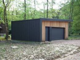 Et Pourquoi Pas Construire Une Maison Bois Rt 2012 En Basse Normandie Proche De Caen 14 Shedplans Garage Exterior Modern Garage Garage Design