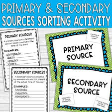 Content updated daily for essays research papers. Primary And Secondary Sources Activities Worksheets Tpt